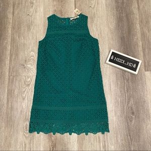 Ann Taylor LOFT Green Mini Dress